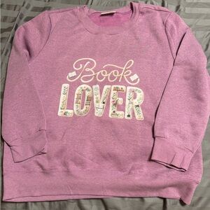 Book Lover Sweatshirt I Read Books And I Know Things Graphic XL